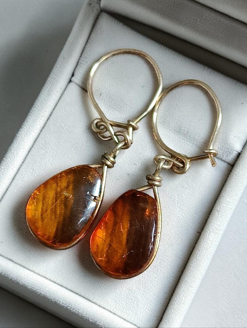 Antique Amber Earrings